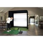 SimBox Golf Simulator Enclosure – 6 sizes W 4m x H 3m x D 3m (13’2 x 9’10 x 9’10) £200 OFF + FREE SIDE BARRIERS (pre order shipping first week of December) / Close-Knit Baffle Screen For SIMBOX
