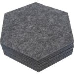 Golf Simulator Hexagon Acoustic Wall Tiles, Sound Dampening Panels , Grey, Pack Of 6 wall tiles
